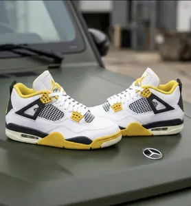 Nike Air Jordan 4 Retro Vivid Sulfur AQ9129-101 Womens Fashion Sneakers New