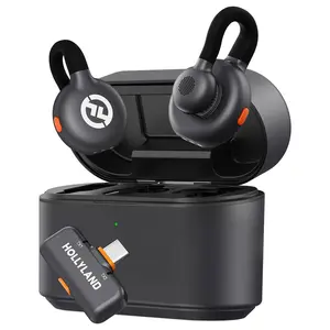 Hollyland LARK M2S DUO 2-Person Wireless Microphone System with USB-C Connector for Mobile Devices - Plug & Play (2.4 GHz, Space Gray)