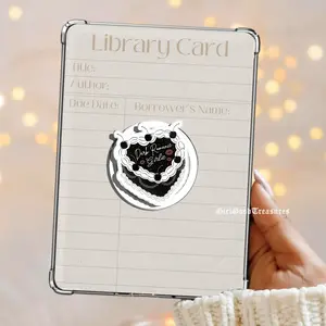Black Cherry Cake Dark Romance Girlie Bookish Griptok Pop Socket Books Kindle accessories Black Heart Kindle Holder Kindle Accessories Phone Holder MagSafe PopSocket Phone Grip Magnetic Pop Socket Phone Grip