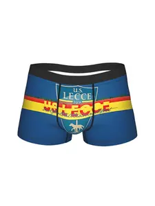 1 piece Christmas Love Football Fans US Lecce Serie A US Lecce Underpants Breathbale Panties Male Underwear Print Shorts Boxer Briefs
