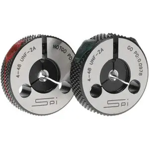SPI Threaded Ring Gage: #4-48 Thread, Class 2A, Go & No Go Class 2A, Tool Steel 23-129-0