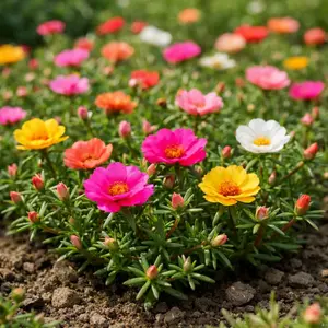 Moss Rose Seeds (Big Portulaca) – Bright Flower Seeds for Garden, Easy Grow Outdoor Plants
