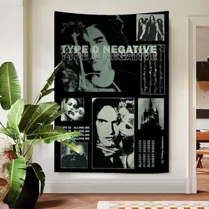 Rock Band Type O Negative Printed Large Wall Tapestry Hanging Tarot Hippie Wall Rugs Dorm Cheap Hippie Wall Hanging