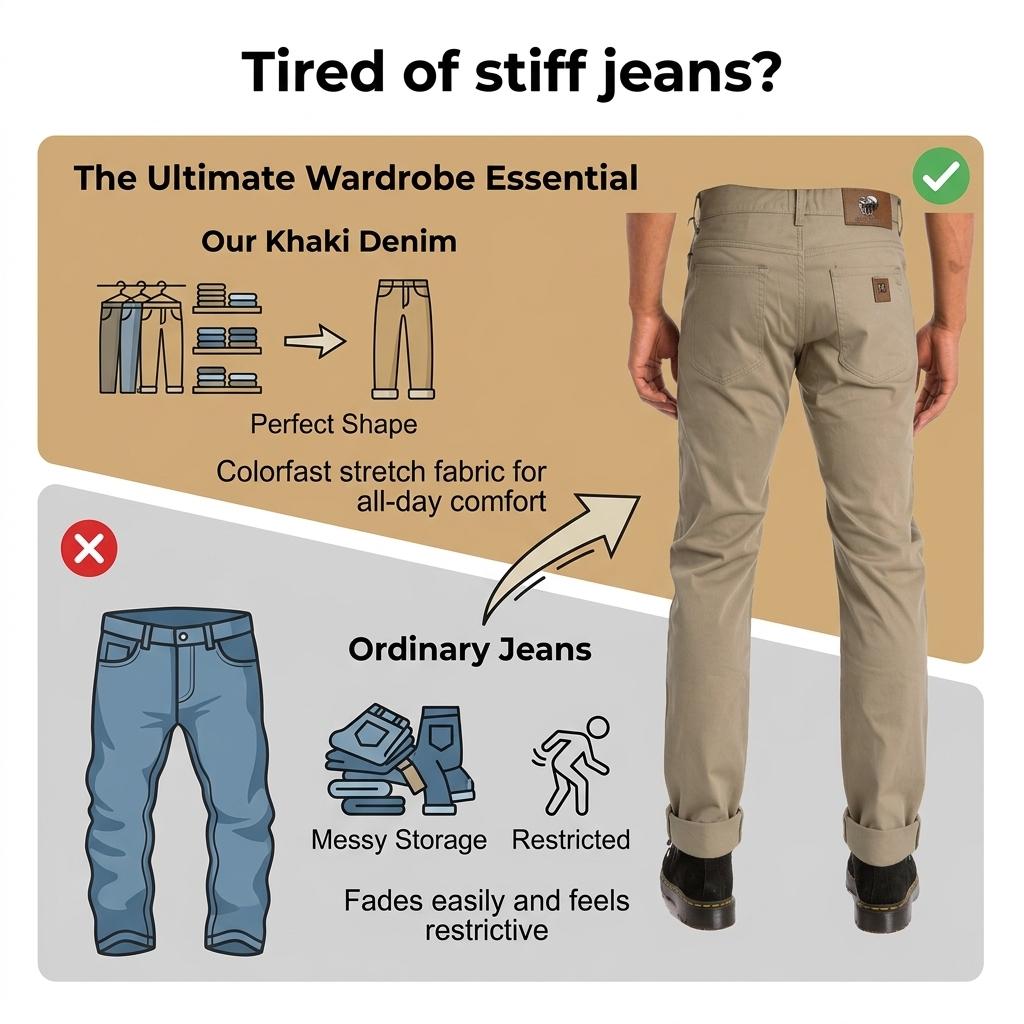 Corduroy 5 Pocket Jeans Khaki