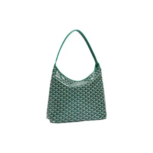 Goyard Bohème Hobo Bag with Y-Pattern Monogram, Leather Handle, and Canvas-Cowhide Construction for Women in Green