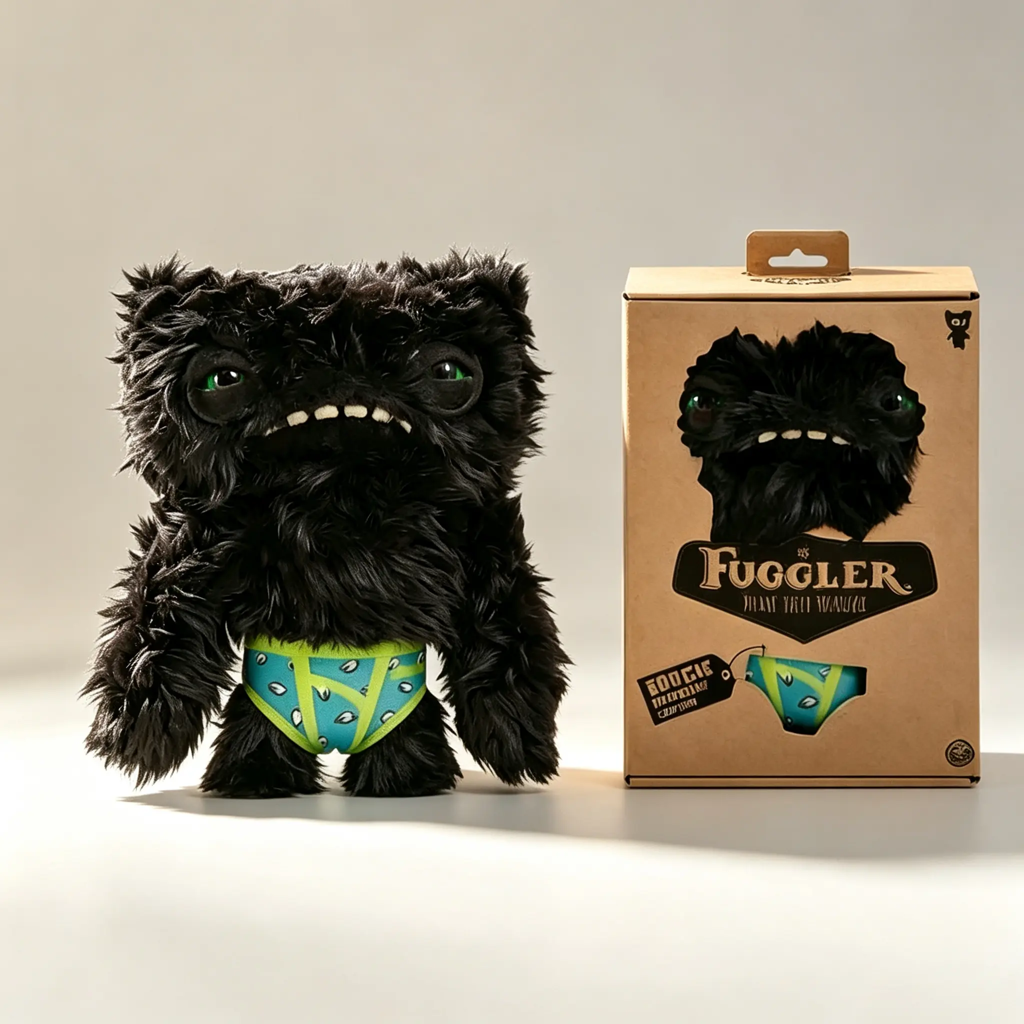 New Fuggler Big Teeth Plush Toy, Ugly-Cute Funny Monster Stuffed Doll with Iconic Oversized Teeth, Quirky Decorative Collectible Plush Toy for Kids Teens Adult Collectors All Ages