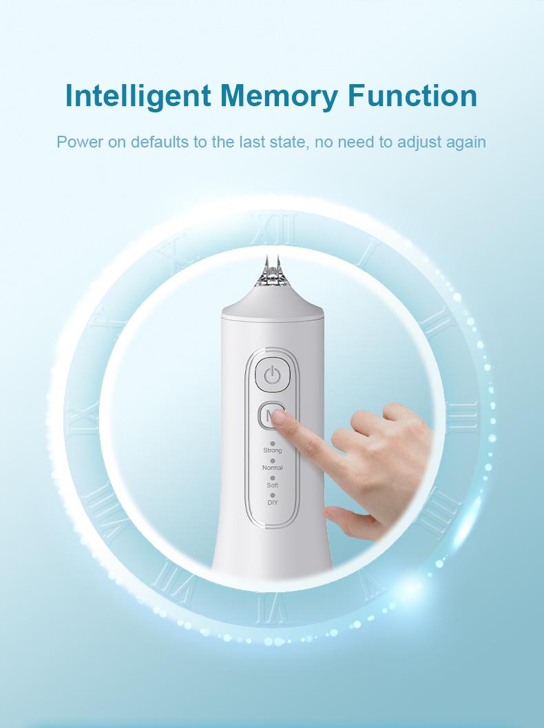 Portable Rechargeable Water Flosser 300ml Rechargeable Travel Water Flosser Featuring 4 Cleaning Modes  Suitable for Braces and Sensitive Teeth—Ideal for Home and Travel | Fast USB Charging