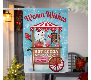 Evergreen Warm Wishes Suede Holiday House Flag Evergreen Warm Wishes Suede Holiday House Flag