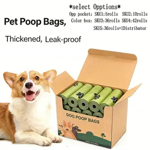 High-Quality Dog Poop Bags, Thick Leak-Proof, Durable Pet Waste Bags, Cute Paw Print Design, Strong and Convenient, Outdoor Use