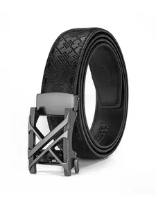 Men's High-End Genuine Leather Automatic Buckle Belt, Business Style, Suitable for Various Occasions, Best Gift for Men, Adjustable Ratchet Belt