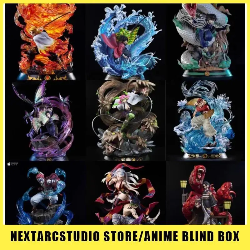 Demon Slayer Kimetsu No Yaiba Anime Figure Mystery Box 12 Styles Random Character Blind Box Collection Action Figure Set