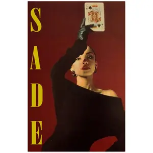 Sade Vintage Style Poster with Playing Card Design