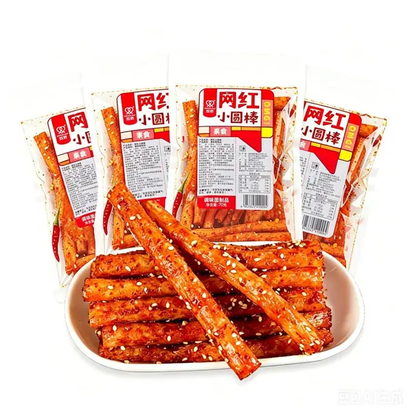 NEW SALE!!! Fraunitsh Spicy Latiao Strips, 4 Pack Latio Sticks, Chinese Snacks, ，，62g/2.18oz per Pack
