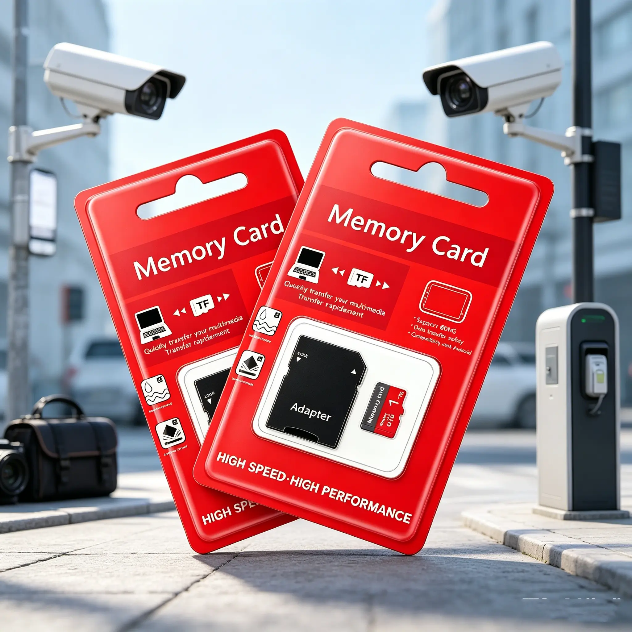 2-Pack × 1TB Storage Kit with Adapter, micro tf Sd Cards & Microsdxc Card, durable sd memory card stores wireless camera recordings, dashcam footage and smartwatch data for monitoring systems