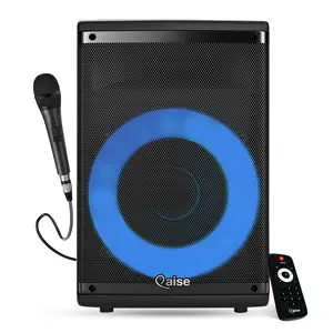 QAISE Portable Bluetooth Boombox Speaker & Karaoke Machine - HD Sound Loud Bluetooth Wireless, Karaoke Speaker for Party - PA Speaker System with Built-in 8” Subwoofer 3500 Watts Peak Power