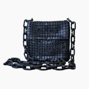 3D Printed Purse Matte Black with Carbon Fiber Effect