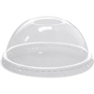 [1,000 ct] 8-10 oz Plastic Dome Cup Lids | PET | 78 mm