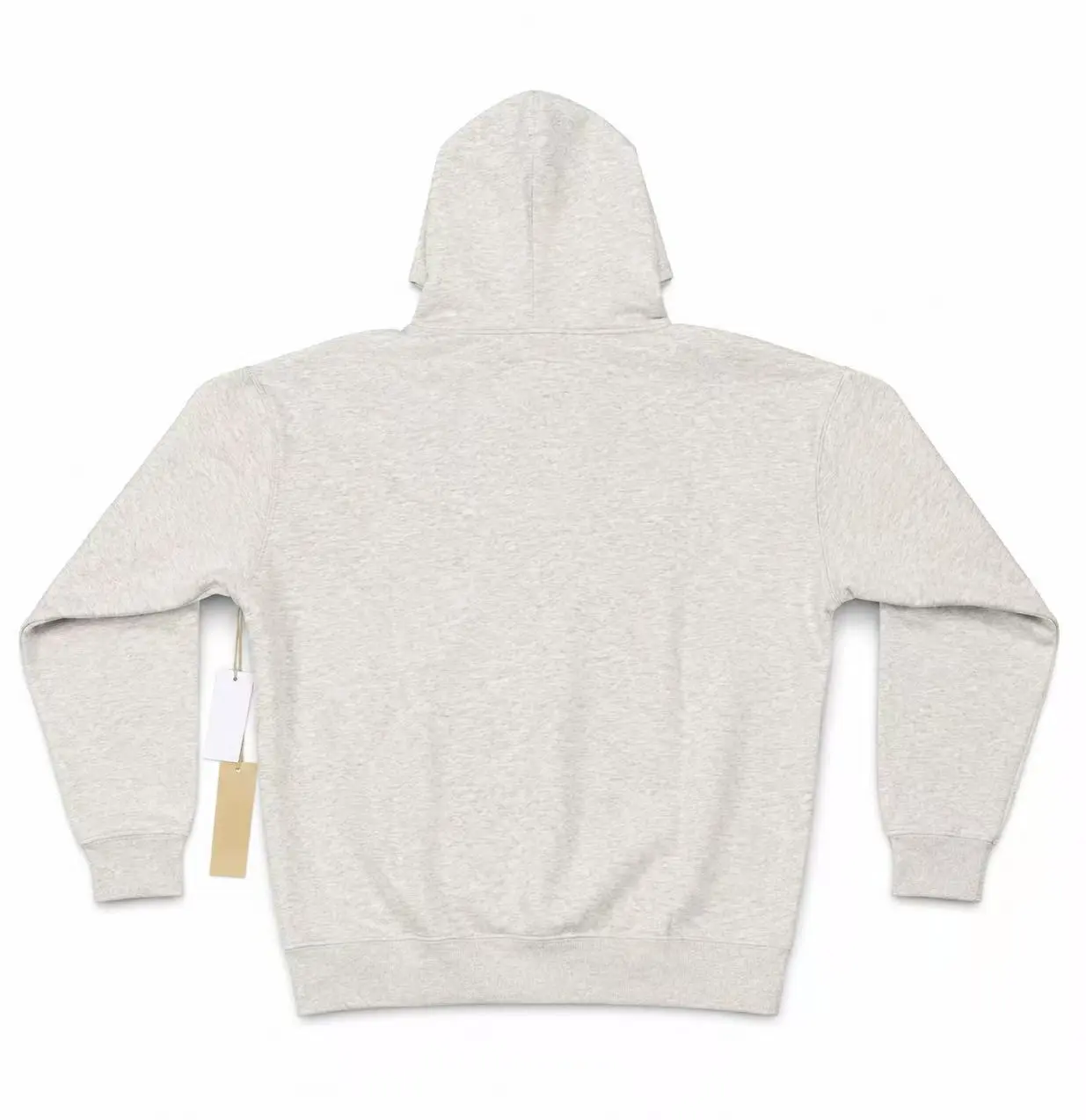 LIGHT OATMEAL WHITE HOODIE 496 HALF SIZE OVERSIZED FIT