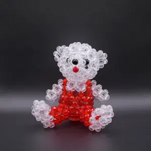 Handmade Bear Beaded Ornament – Cute Decorative Piece for Desk or Home