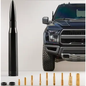 Universal Car Antenna Replacement Compatible with Ford, Dodge, Chevrolet, GMC, Jeep, Toyota Truck Replacement Antenna - Made of Rugged Billet and Aluminum, Black, Car Accessories