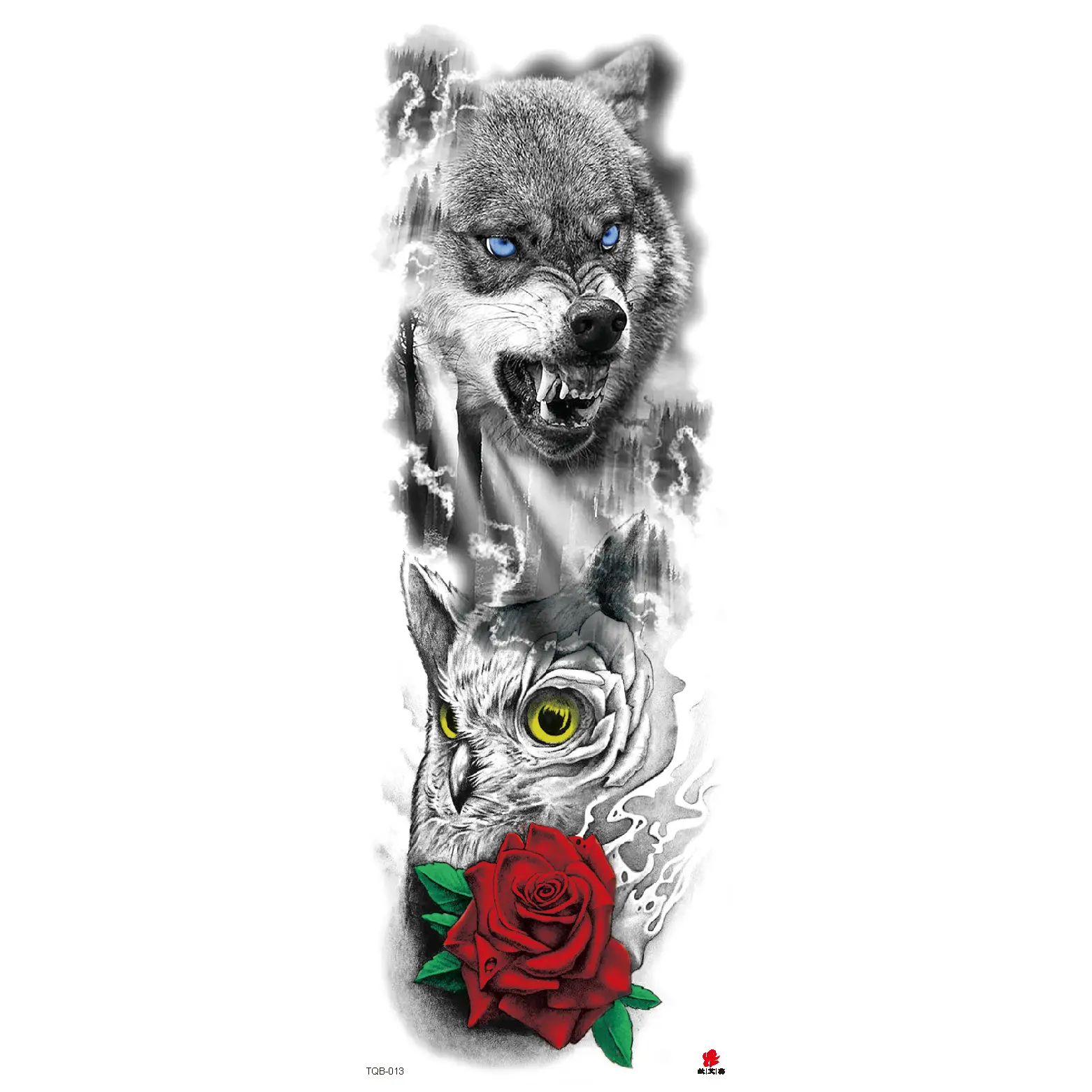 Crown Lion Waterproof Full-Arm Temporary Tattoos - Nontoxic, Realistic, Pre-Packaged - In-Stock Wholesale Temporary Tattoo Sticker Manufacturer for Cross-Border Supply, Realistic Temporary Tattoos, Nontoxic Temporary Tattoos