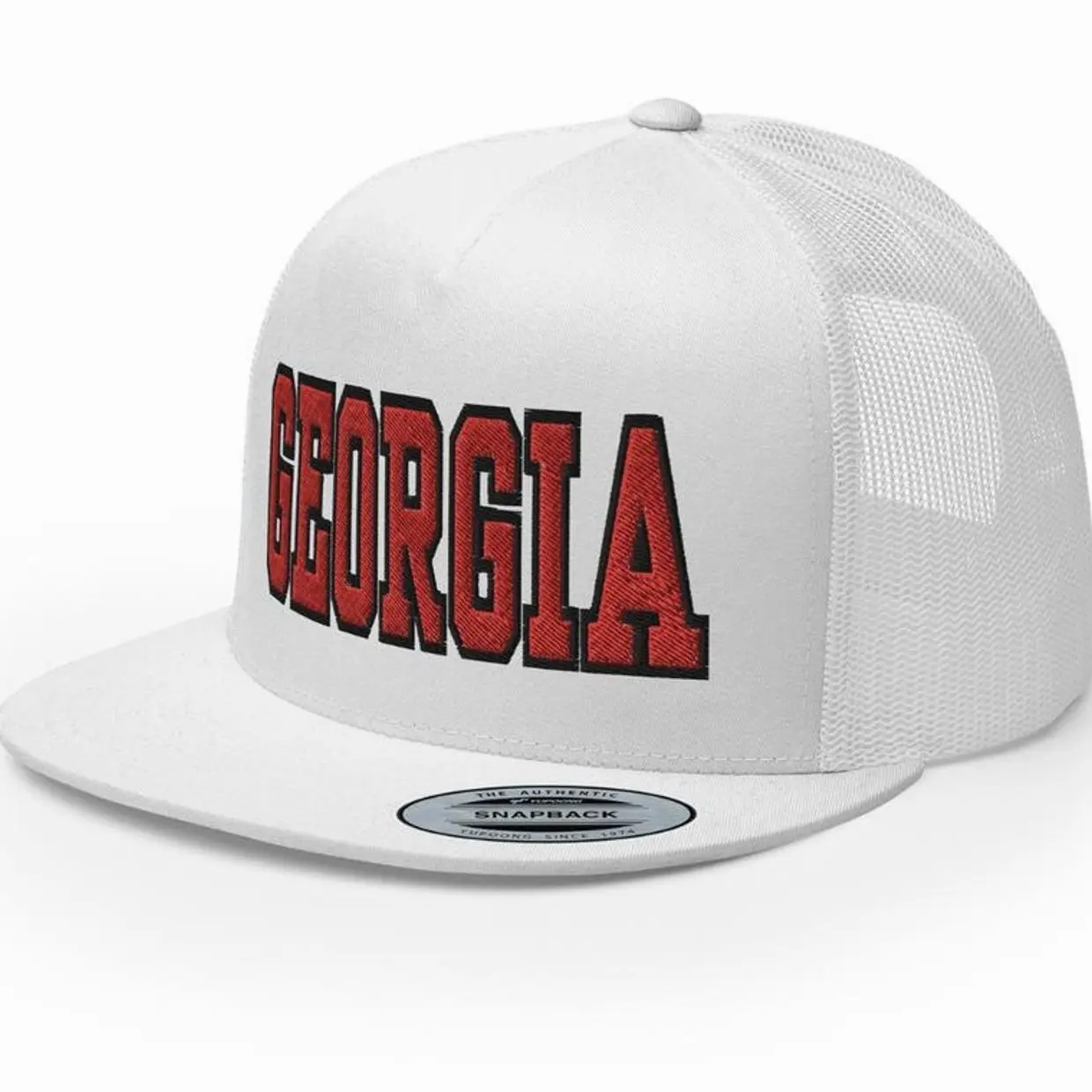 Georgia Embroidered Retro Hat Trucker Hat Many Colors Snapback Hat, Unisex Casual Street Style, Gift Idea For Her Him, Unisex Everyday Wear