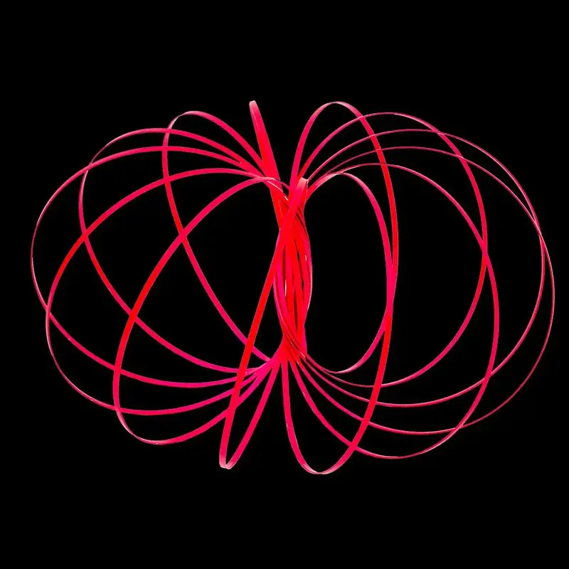 Glozi Fidget Toy Geometric Fashion Motion Flow Bracelet Easy to Use 3D Bracelet Spiral Toy, Glowing Spinning Bracelet Spiral Gyroscopic Arm Spinner
