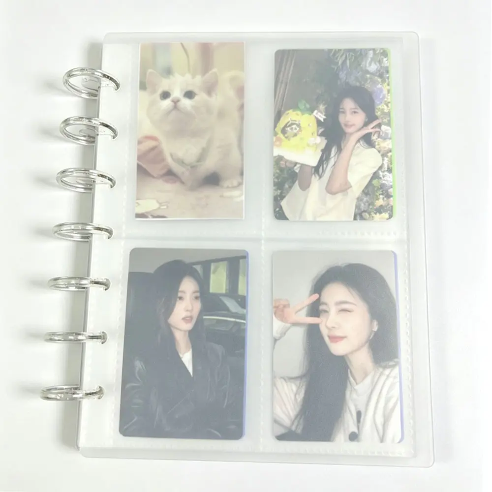 Photo Album Clear Loose Leaf 4-Grid 20 Pages Photocard Binder,Photo Booth For Family Albums and Photo Collections Organize Memories Display Photos Decor