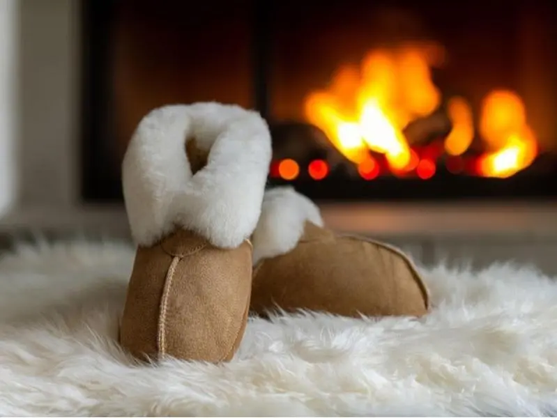 Real Sheepskin Slippers - Cozy, Warm Indoor Footwear for Ultimate Comfort - Flipflop
