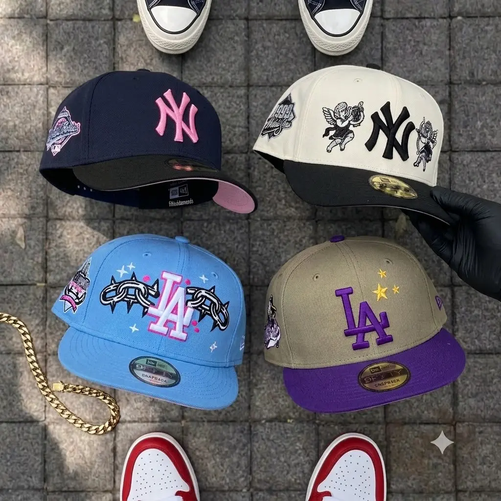 New Era MLB NY Yankees LA Dodgers Snapback Hat 59FIFTY 9FIFTY 9FORTY Fitted Cap Baseball Hat Adjustable Flat Brim Embroidered Logo Streetwear Hip Hop Urban Fashion Vintage TikTok Viral Gorras Unisex