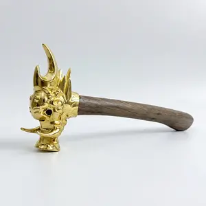 Trendy Golden Pig Head Hammer – Premium Stainless Steel + Ergonomic Solid Wood Handle – Stylish Decorative Tool for Outdoor, Camping & DIY Crafts Multi-Function Electrician Set