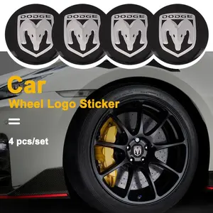 4pcs 56mm Car Wheel Center HUB Cap Badge Logo Stickers Automotive Decoration, Fits Dodge Durango Caliber Dakota Neon Sxt Nitro Avenger, Auto Accessories