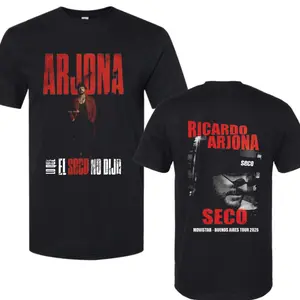 Ricardo Arjona SECO Tour 2026 Shirt – Lo Que El Seco No Dijo Latin Music Graphic Tee, Vintage Concert Front Back Shirt for Men & Women, Arjona Fans Apparel Gift