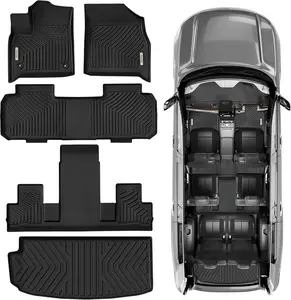YITAMOTOR Floor Mats Fit for 2018-2025 Chevrolet Traverse 7 Seats with 2nd Row Bucket Seats, Custom Fit All Weather Floor Mats Liners 3 Row & Cargo Liner