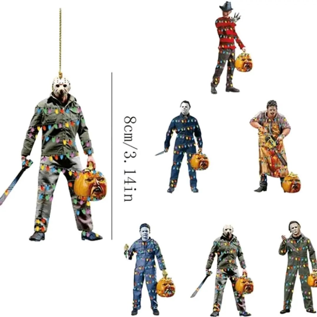Horror Movie Style Christmas Tree Ornament for Festive Home Decoration