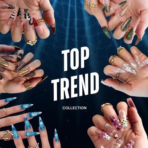 NailVesta TOP TREND COLLECTION – 100% Handcrafted 3D Press-On Nails | Reusable, Long-Lasting, Salon-Quality