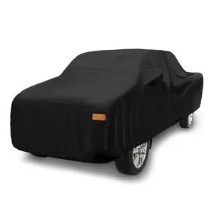 Pickup Truck Car Cover for Toyota Tacoma Crew Cab Pickup 4 Door 6.1 Feet Bed 05-21 Outdoor Waterproof Sun Rain Dust Wind Snow Protection 190T PU with Driver Door Zipper