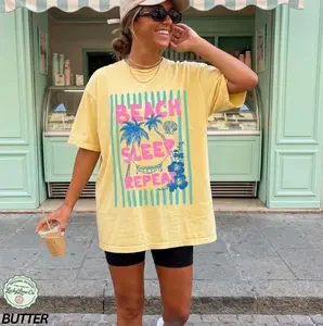 [Sale Up To 50%] Comfort Colors® Summer Vibes Shirt, Beach Shirt, Beach Lover Gift, Trendy Summer Graphic Tee, Sunset Shirt, Vacation Shirt, Travel Tee, Graphic Streetwear T-shirt