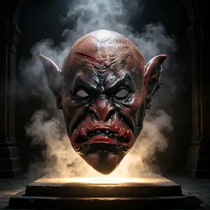 Scary Orc Monster Latex Mask, Halloween Cosplay Realistic Demon Creature Mask, TikTok Prank