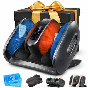 【Mothersdaygift】Foot Massager with Heat & Ice Therapy, Foot Massage Plantar Fasciitis & Neuropathy Relief, Deep Kneading Shiatsu for Feet-Calf-Arm-Ankle Relaxation at Home/Office, Ideal for Women & Men-White Multi-Functional tiktokshopspringglowup
