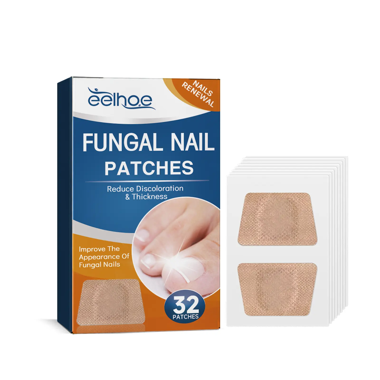 EELHOE Nail Care Patch Gentle Ingredients To Care For The Nail Surface, Making It Smooth, Shiny, Breathable, And Skin-Friendly. A Comfortable And Fitting Nail Care Patch.