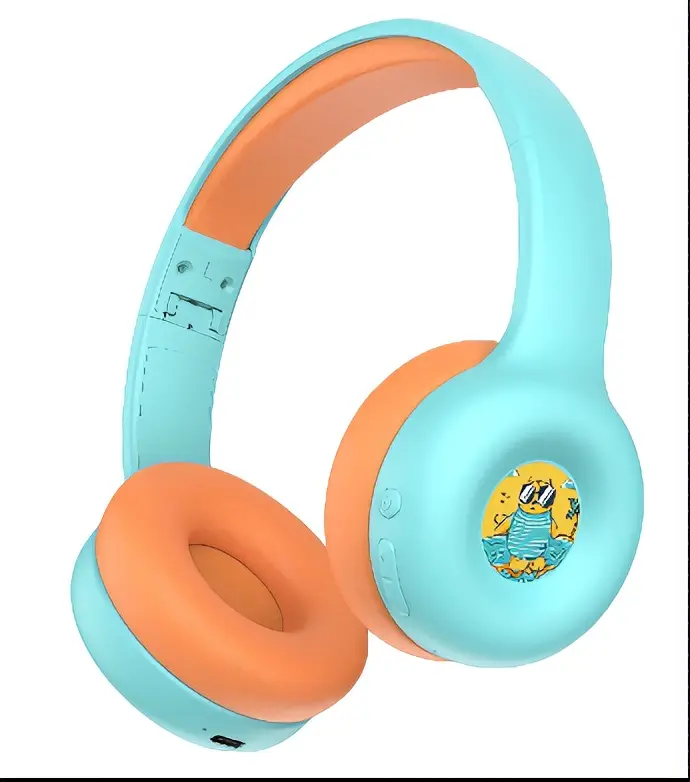 KO-Star Wireless Kids Headphones BT-688 - 14.8wh, 13.25kg, 54.8*40*40.5cm, Blue and Orange Design