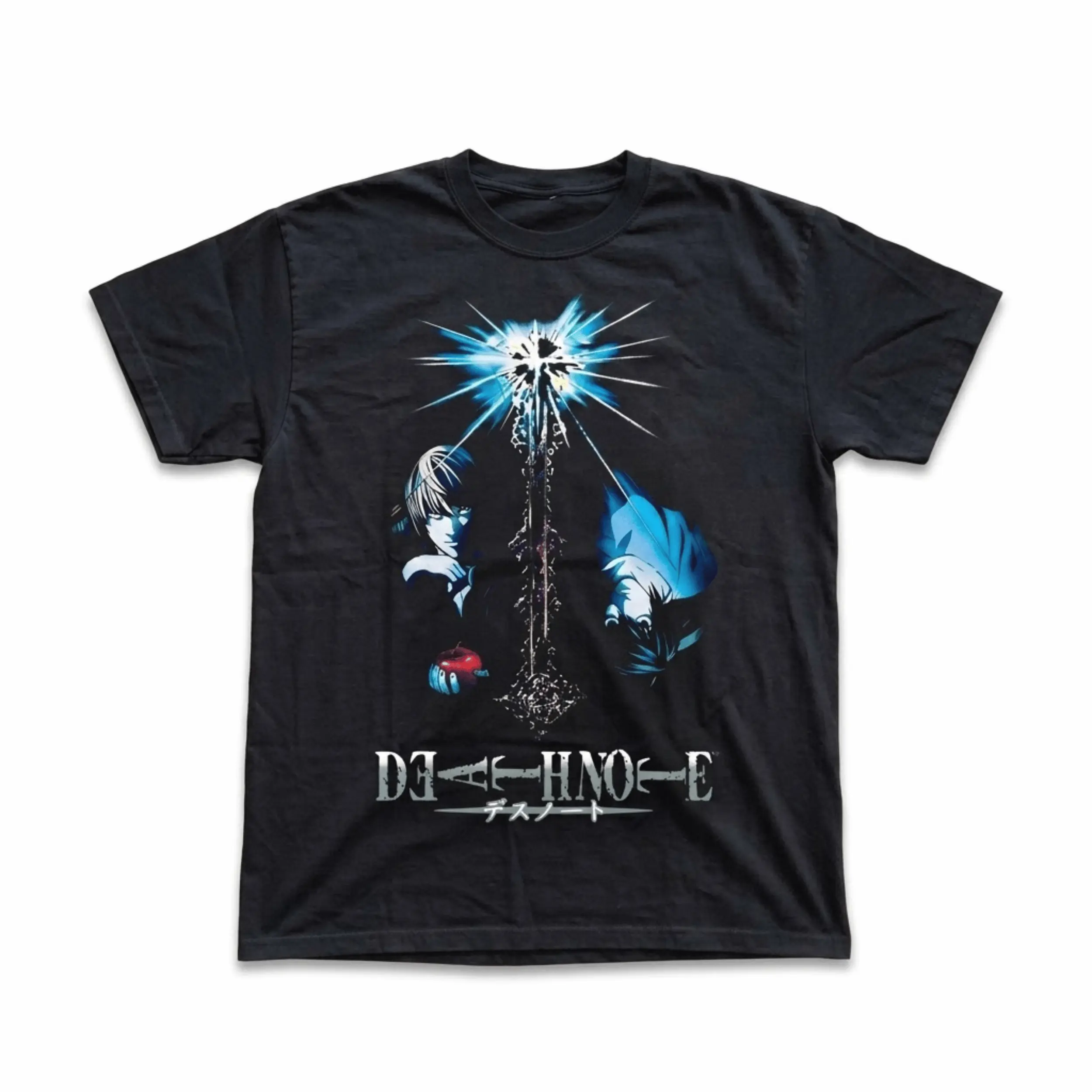 Gildan Men's and Women's T-Shirt, Vintage Death Note Spiral Graphic Tee, Yagami T-Shirt, Retro Aesthetic Shirt, Unisex Gift Manga Anime Shirt, Gothic Grunge Y2K Emo Scene Amity Affliction Style Clothes Menswear Womenswear Streetwear