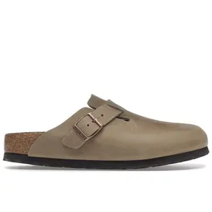 Birkenstock Unisex Boston Soft Footbed Oiled Leather Tobacco Brown, from StockX