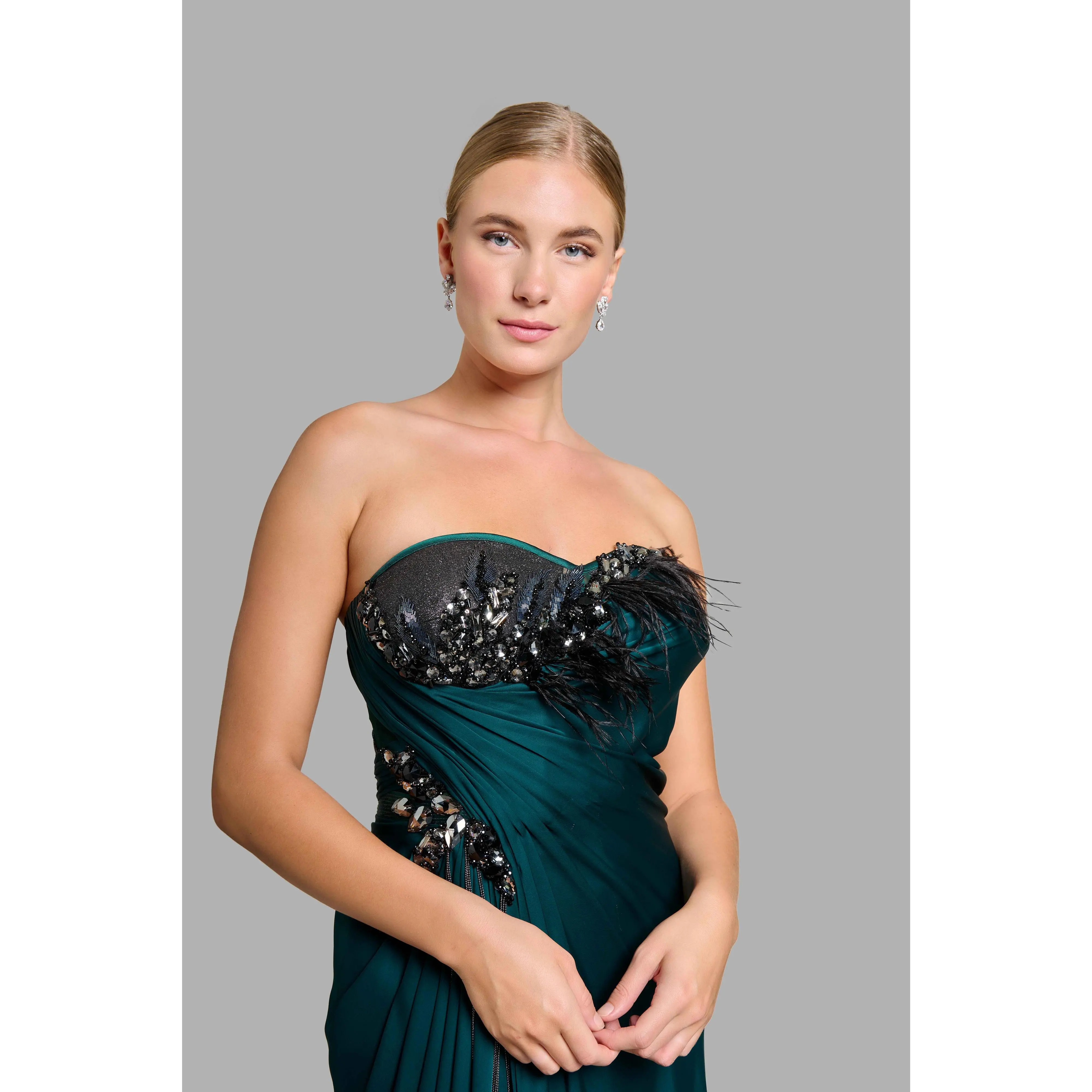 Sacramento Green Draped Column Gown - TikTok Shop