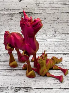 3D Unicorn 2-Pack Equine Figurine Collectible