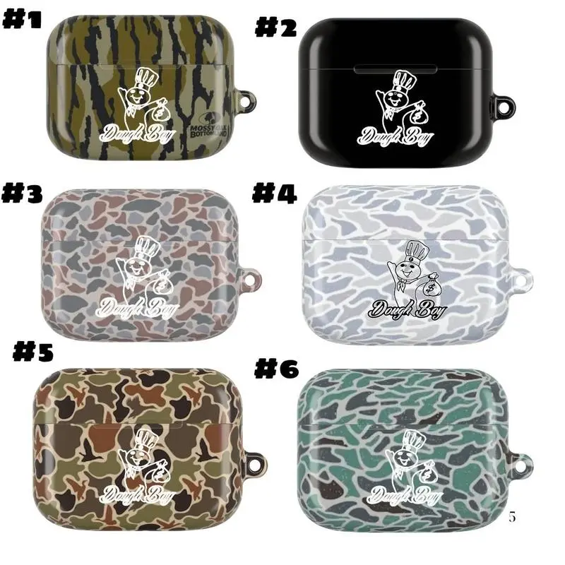 Dough Boy Airpod Case, Duck Camo/White Camo Deer Camo Bottomland Camo/Black Airpod Case, Trending Retro Design, Shockproof Protective Cover for AirPods Gen 1 2 3 4 & Airpods Pro 1 2