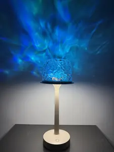 Aurora/Ocean Wave/Water Ripple Desk Lamp 16-Color Ambient Table Lamp with Control, Relaxation &Romantic Night Ambience,Suitable for Bedroom, Living Room, Study, Home,Perfect Gift for Holidays, Birthdays & Events! Bedroom lighting