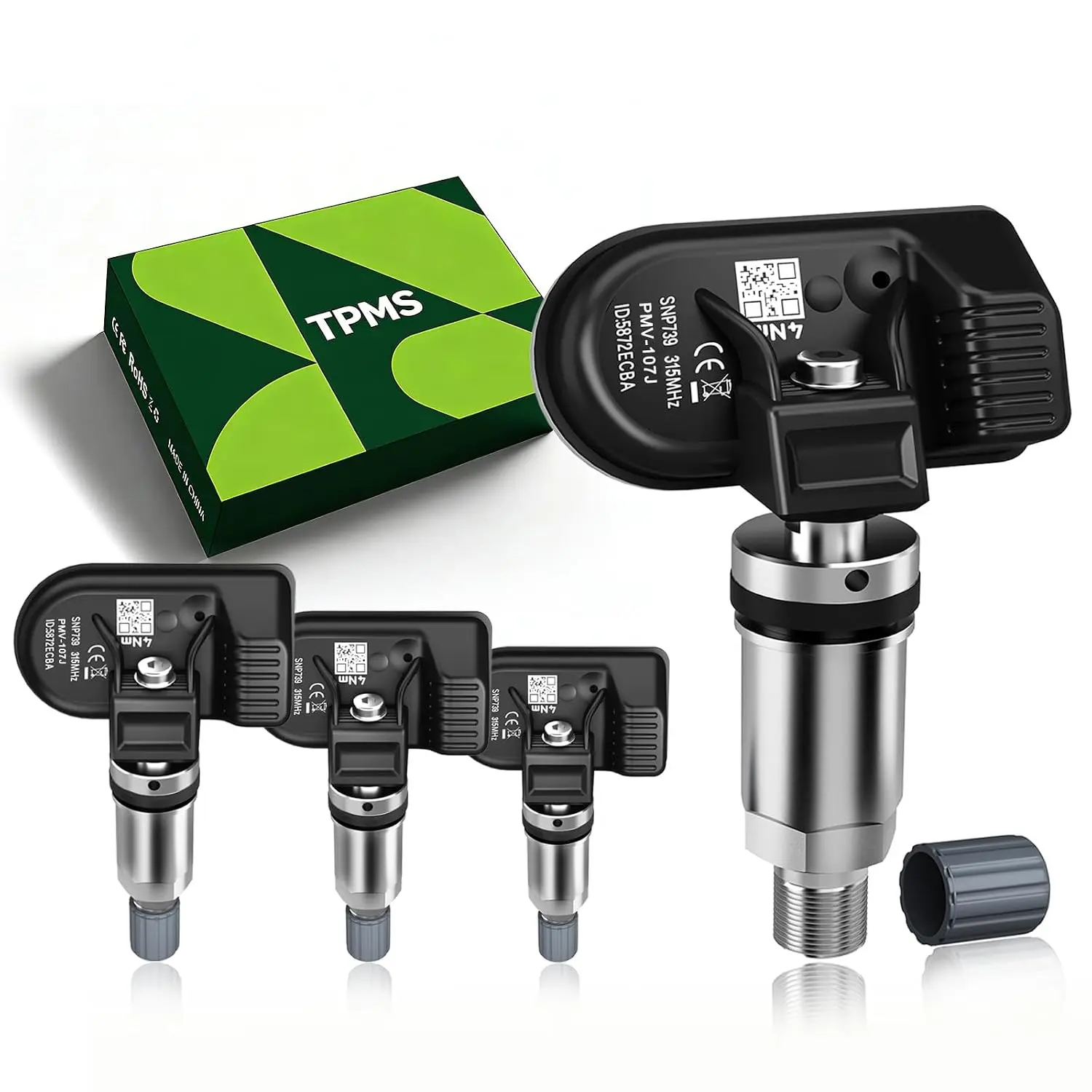 TPMS(Tire Pressure Sensor) 315MHz with Camry/Avalon/Tundra/RX350/ES350 4PCS | Pre-Programmed TPMS With TOYOTA Camry 07-25|Avalon 06-22|Tundra (05-06,20-25)|LEXUS RX350 06-25|ES350 06-25/OE#PMV-107J