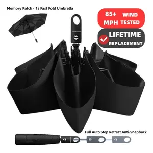 Automatic Folding Umbrella Ring Clip, Ultra-Light Sunshade Umbrella, Three-Fold Design, UV Protection, Easy Storage, Portable Rain Gear